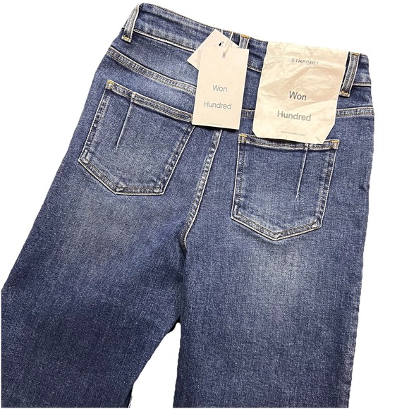 Won Hundred Denim - Won Hundred Lounge Blue 4 Jeans Light Wash Straight Leg Made in Italy 27x32 New